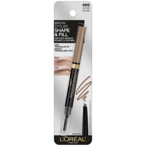 L’Oreal Paris Stylist Shape and Fill Mechanical Eyebrow Makeup Pencil, Dark Blonde