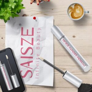 SAISZE Eyebrow Boost Serum Brow Enhancer for Full, Bold Eyebrows, Promotes Appearance in As Soon As 6 Weeks, 0.2 fl. oz