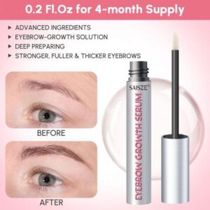 SAISZE Eyebrow Boost Serum Brow Enhancer for Full, Bold Eyebrows, Promotes Appearance in As Soon As 6 Weeks, 0.2 fl. oz