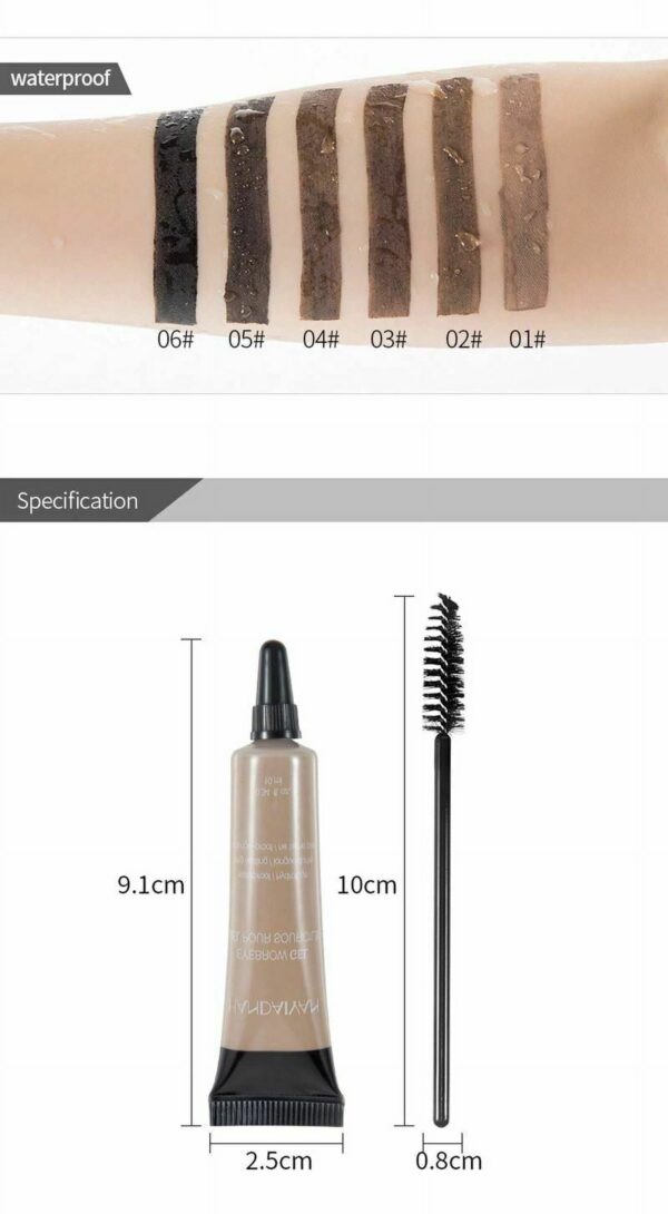 Eyebrow Dye Tint Gel Eye Brow Mascara Cream With Brush Kit Waterproof 1 BLONDE