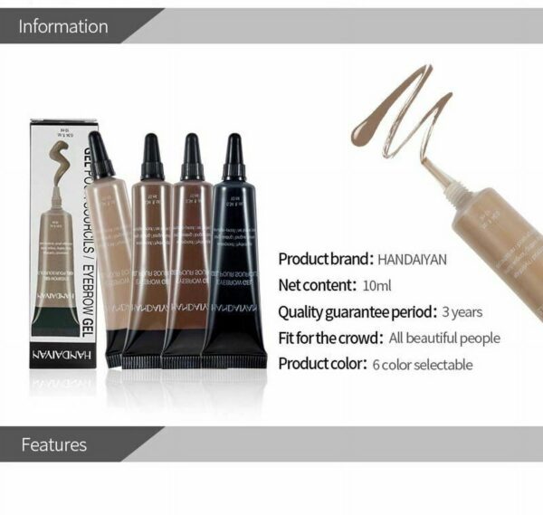 Eyebrow Dye Tint Gel Eye Brow Mascara Cream With Brush Kit Waterproof 1 BLONDE