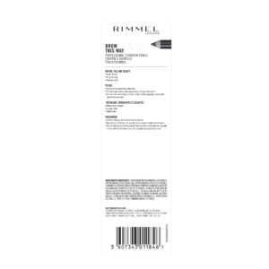 RIMMEL Brow This Way Professional Eyebrow Pencil, 001 Dark Brown, 0.05 oz - Image 16