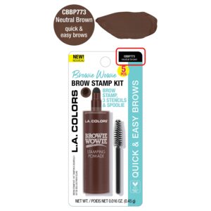 L.A. COLORS Blend & Staming Long-Wearing Brow Powder Stencil Kit - Image 6