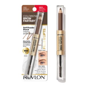 Revlon ColorStay Brow Fantasy, Eyebrow Pencil with Clear Shaping Gel, 001 Ash Blonde - Image 19