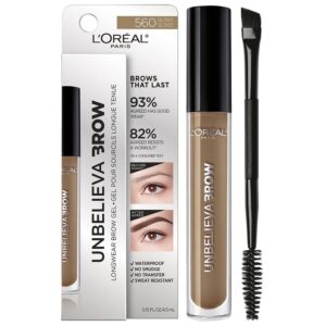 L'Oreal Paris Unbelieva-Brow Longwear Waterproof Tinted Brow Gel, Blonde - Image 3