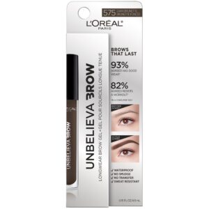 L'Oreal Paris Unbelieva-Brow Longwear Waterproof Tinted Brow Gel, Blonde - Image 32