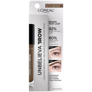 L'Oreal Paris Unbelieva-Brow Longwear Waterproof Tinted Brow Gel, Blonde - Image 47