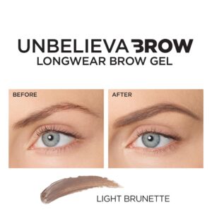 L'Oreal Paris Unbelieva-Brow Longwear Waterproof Tinted Brow Gel, Blonde - Image 52