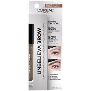 L'Oreal Paris Unbelieva-Brow Longwear Waterproof Tinted Brow Gel, Blonde - Image 73