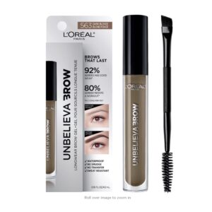 L'Oreal Paris Unbelieva-Brow Longwear Waterproof Tinted Brow Gel, Blonde - Image 76