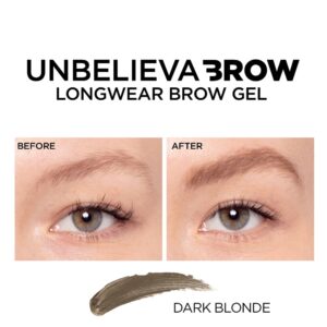 L'Oreal Paris Unbelieva-Brow Longwear Waterproof Tinted Brow Gel, Blonde - Image 78