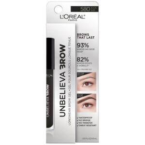 L'Oreal Paris Unbelieva-Brow Longwear Waterproof Tinted Brow Gel, Blonde - Image 92