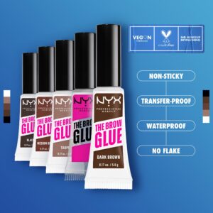 Nyx Professional Makeup Brow Glue, Extreme Hold Eyebrow Gel, Clear, 0.17 oz - Image 3