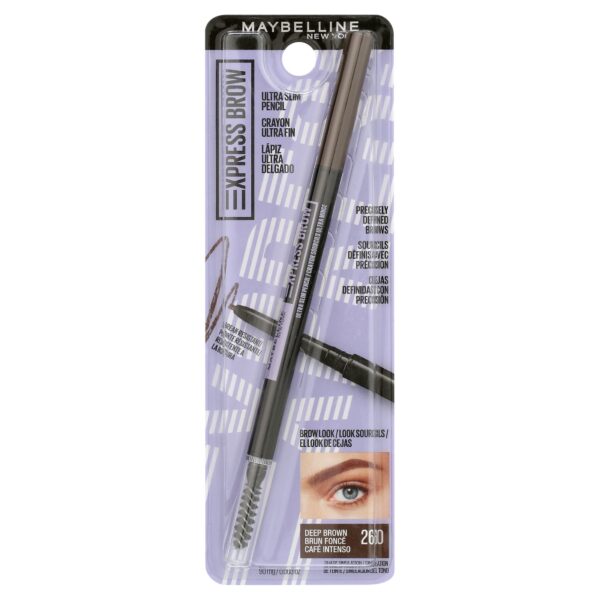 Maybelline Express Brow Ultra Slim Pencil Eyebrow Makeup, Deep Brown