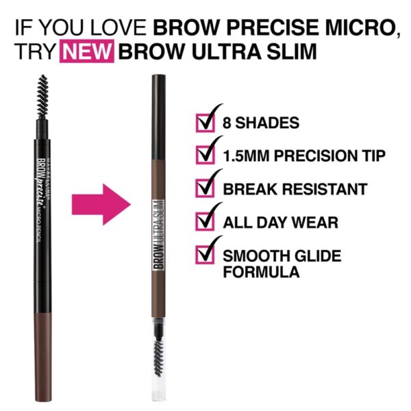 Maybelline Express Brow Ultra Slim Pencil Eyebrow Makeup, Deep Brown