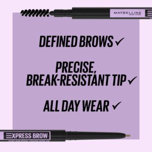 Maybelline Express Brow Ultra Slim Pencil Eyebrow Makeup, Deep Brown