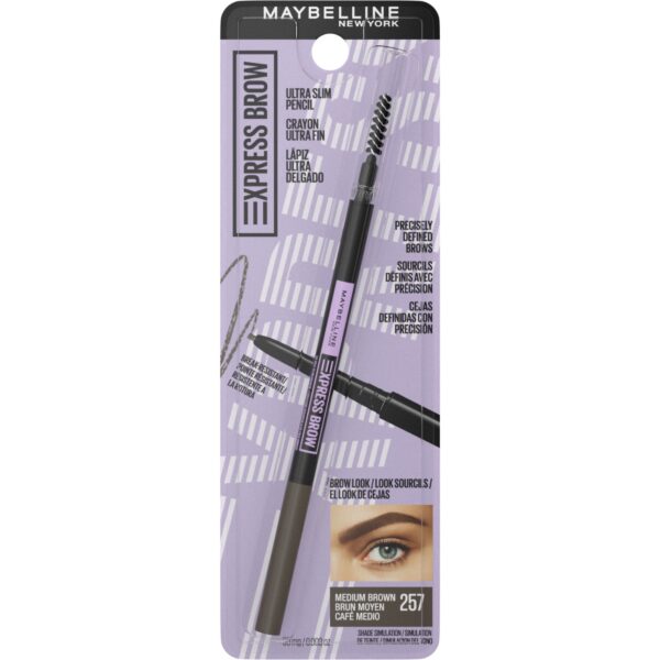 Maybelline Express Brow Ultra Slim Pencil Eyebrow Makeup, Deep Brown