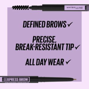 Maybelline Express Brow Ultra Slim Pencil Eyebrow Makeup, Deep Brown