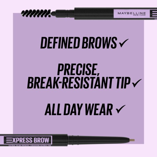 Maybelline Express Brow Ultra Slim Pencil Eyebrow Makeup, Deep Brown