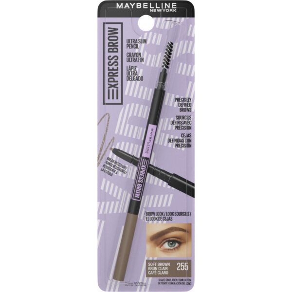 Maybelline Express Brow Ultra Slim Pencil Eyebrow Makeup, Deep Brown