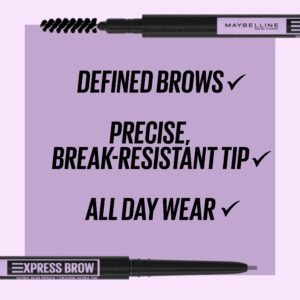Maybelline Express Brow Ultra Slim Pencil Eyebrow Makeup, Deep Brown