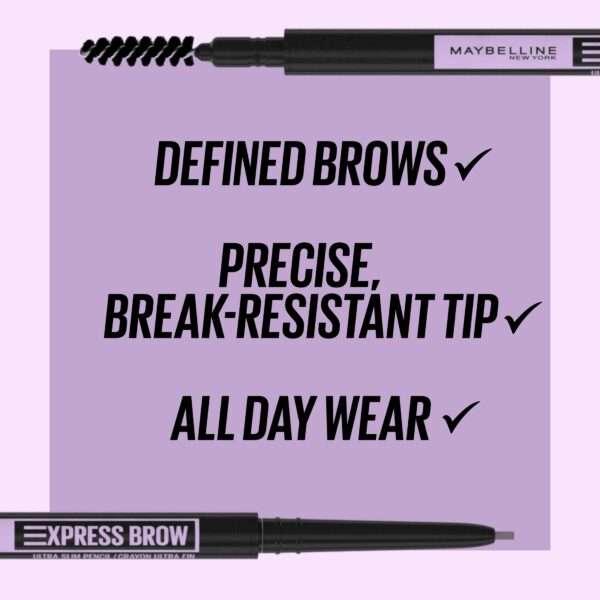 Maybelline Express Brow Ultra Slim Pencil Eyebrow Makeup, Deep Brown