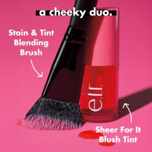 e.l.f. Sheer For It Blush Tint, Buildable Stain For Lips + Cheeks, Left On Red, 0.22 fl oz - Image 7