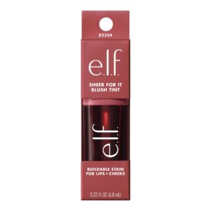 e.l.f. Sheer For It Blush Tint, Buildable Stain For Lips + Cheeks, Left On Red, 0.22 fl oz - Image 27