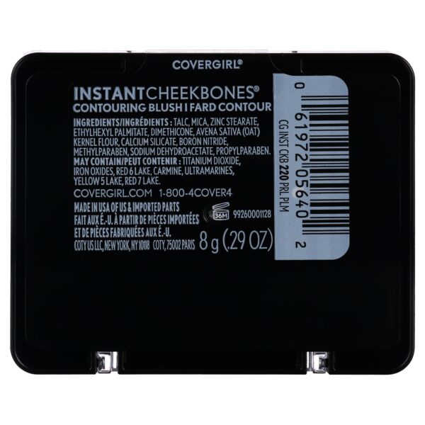 COVERGIRL Instant Cheekbones Contouring Blush, 220 Purely Plum, 0.29 oz