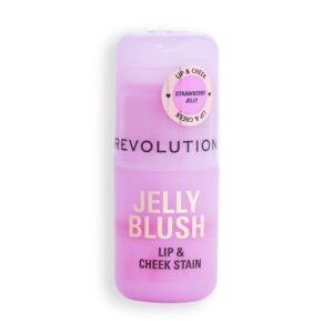 Revolution Jelly Blush Stick Lip and Cheek Stain Cherry Red - Image 7