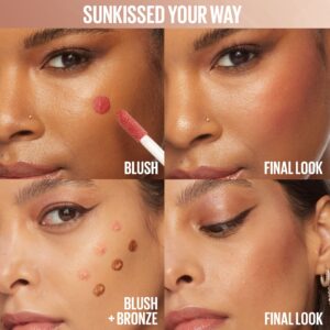 Maybelline Sunkisser Multi-Use Liquid Blush and Bronzer, Blendable Formula, Blazing Blush, 0.23 fl oz - Image 5