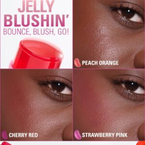 Revolution Jelly Blush Stick Lip and Cheek Stain Cherry Red - Image 11