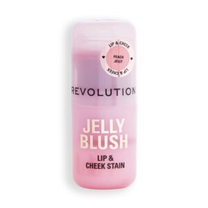 Revolution Jelly Blush Stick Lip and Cheek Stain Cherry Red - Image 12
