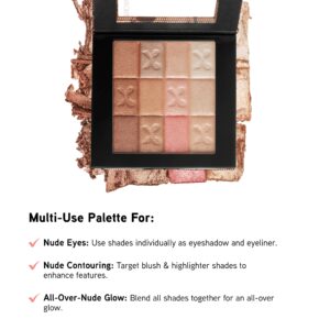 Physicians Formula Shimmer Strips All-in-1 Custom Nude Palette for Face & Eyes - Warm Nude - Image 3
