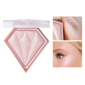 BEUKING Face Glitter Blush Pink Shimmer Highlighter Blusher Powder Facial Contour Corrector Shine Rouge, Highlighter Diamond Dust, Illuminator Long Lasting Skin Finishing Palette (01 Pearl White) - Image 21