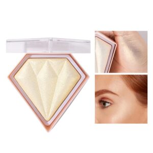 BEUKING Face Glitter Blush Pink Shimmer Highlighter Blusher Powder Facial Contour Corrector Shine Rouge, Highlighter Diamond Dust, Illuminator Long Lasting Skin Finishing Palette (01 Pearl White) - Image 27