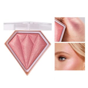 BEUKING Face Glitter Blush Pink Shimmer Highlighter Blusher Powder Facial Contour Corrector Shine Rouge, Highlighter Diamond Dust, Illuminator Long Lasting Skin Finishing Palette (01 Pearl White) - Image 31