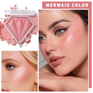 BEUKING Face Glitter Blush Pink Shimmer Highlighter Blusher Powder Facial Contour Corrector Shine Rouge, Highlighter Diamond Dust, Illuminator Long Lasting Skin Finishing Palette (01 Pearl White) - Image 32