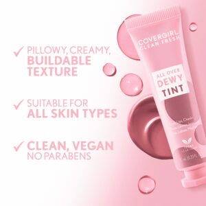 COVERGIRL Clean Fresh All Over Dewy Tint, Dreamy Pink 400, 0.33 fl oz - Image 15