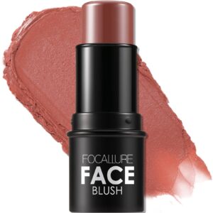 FOCALLURE Cream Blush Makeup, Long Wearing Blush Stick for Cheeks, BABY PINK - Image 8