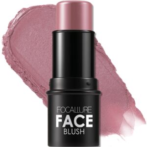 FOCALLURE Cream Blush Makeup, Long Wearing Blush Stick for Cheeks, BABY PINK - Image 23