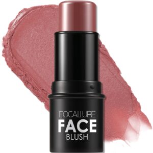 FOCALLURE Cream Blush Makeup, Long Wearing Blush Stick for Cheeks, BABY PINK - Image 28