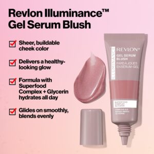 Revlon Illuminance Gel Serum Blush, Lightweight, Pink Blush, 110 Enchanting Mauve, 0.37 fl oz - Image 21