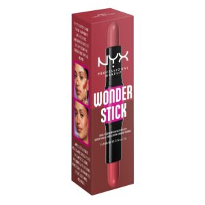 NYX Professional Makeup Wonder Stick Blush, Cream Blush Contour Stick, Coral + Deep Peach - Image 8