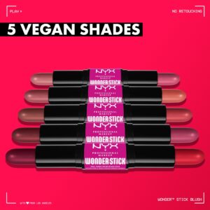 NYX Professional Makeup Wonder Stick Blush, Cream Blush Contour Stick, Coral + Deep Peach - Image 16