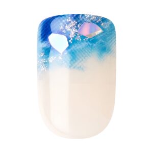 KISS imPRESS Press on Nails, All Summer Long, Blue, Short Squoval, 30 Count - Image 4
