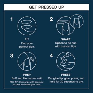 OPI On Point Instant Press On Nails, Midnight Mantra, False Nails, 24 Pieces - Image 4
