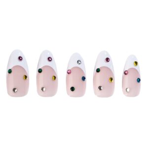 PaintLab Reusable Gel Press on Nail Art Kit, Almond Shape, Bejeweled, 30 Count - Image 2