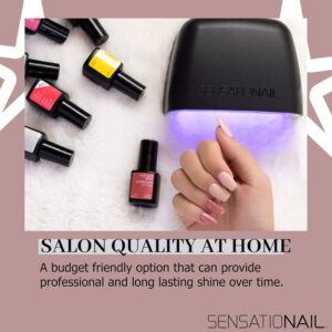 SensatioNail LED Gel Nail Polish Lamp (Black), 15 & 30 Second Timers - Image 4