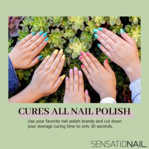 SensatioNail LED Gel Nail Polish Lamp (Black), 15 & 30 Second Timers - Image 10